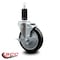 Service Caster 5'' Black Poly Swivel 1-1/4'' Expanding Stem Caster with Brake SCC-EX20S514-PPUB-BLK-TLB-114 - alternate 2